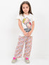 Frill Sleeves Watcha Doin Cotton Trouser Set (Vanilla Pop & Pinks)
